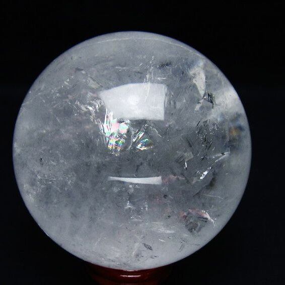 水晶 丸玉 80mm スフィア 置物 水晶玉 一点物 151-8913