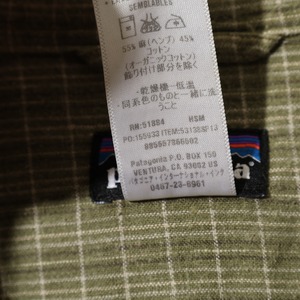 美品 L 13年 Hemp Shirt Patagonia ヘンプシャツ パタゴニア