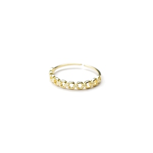 S925 ROUND CHAIN RING GOLD