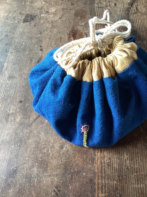 【new】コスメきんちゃく:インディゴ