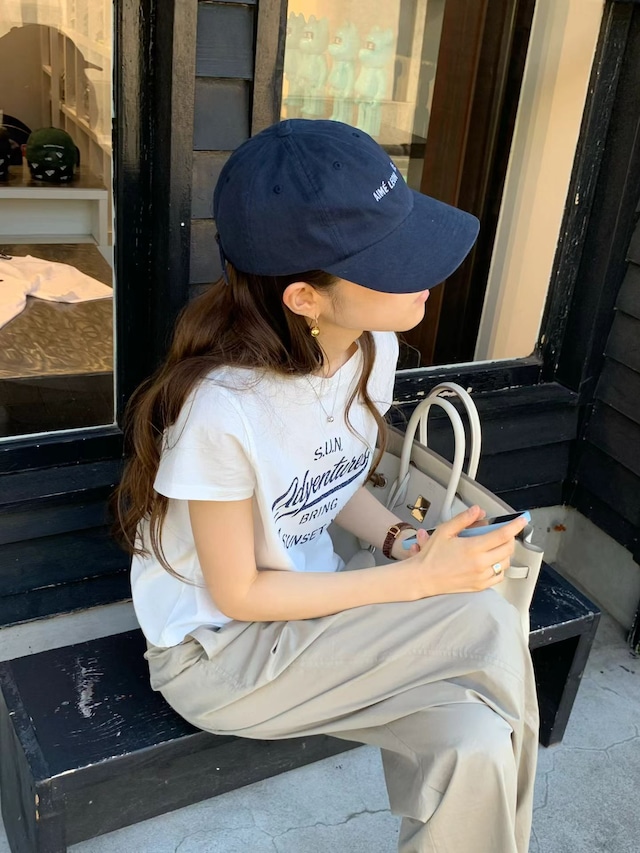 (OUNCE) sunset half tee / 2color