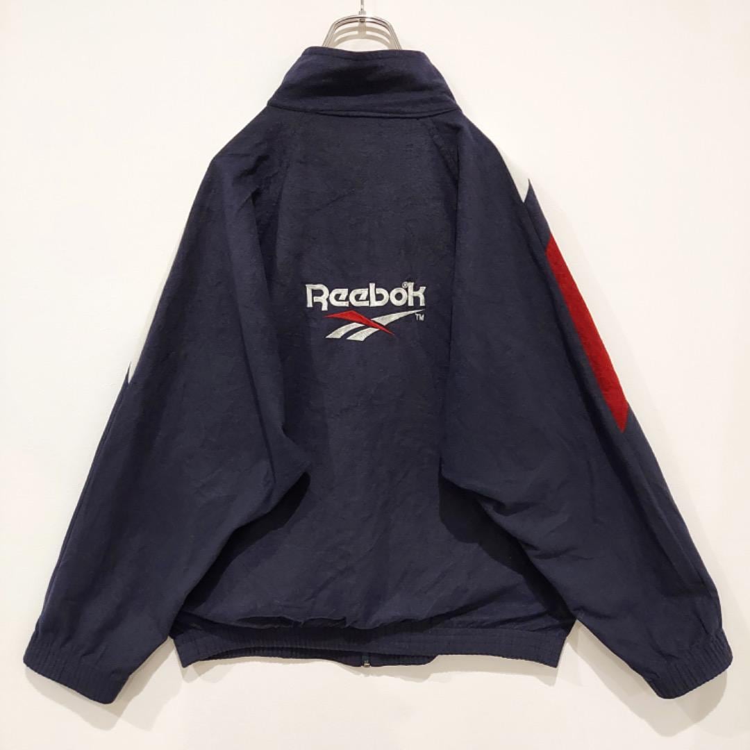 REEBOK リーボック トラックジャケット 刺繍 起毛 紺 赤 L 10142 REEBOK リーボック トラックジャケット 刺繍 起毛 紺 赤 L 10142