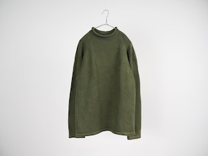 J.CREW roll neck cotton knit sweater L /green