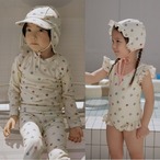 【BEDE】BABY&KIDS用 星柄帽子付水着ラッシュガード 90~120