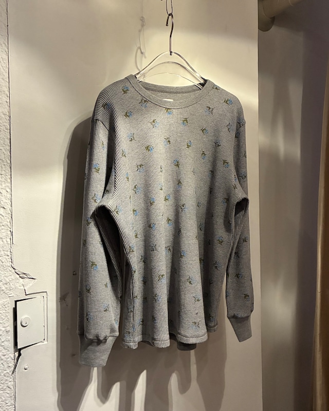 RL 【LILY PRINT THERMAL L/S GREY/TURQUOISE】