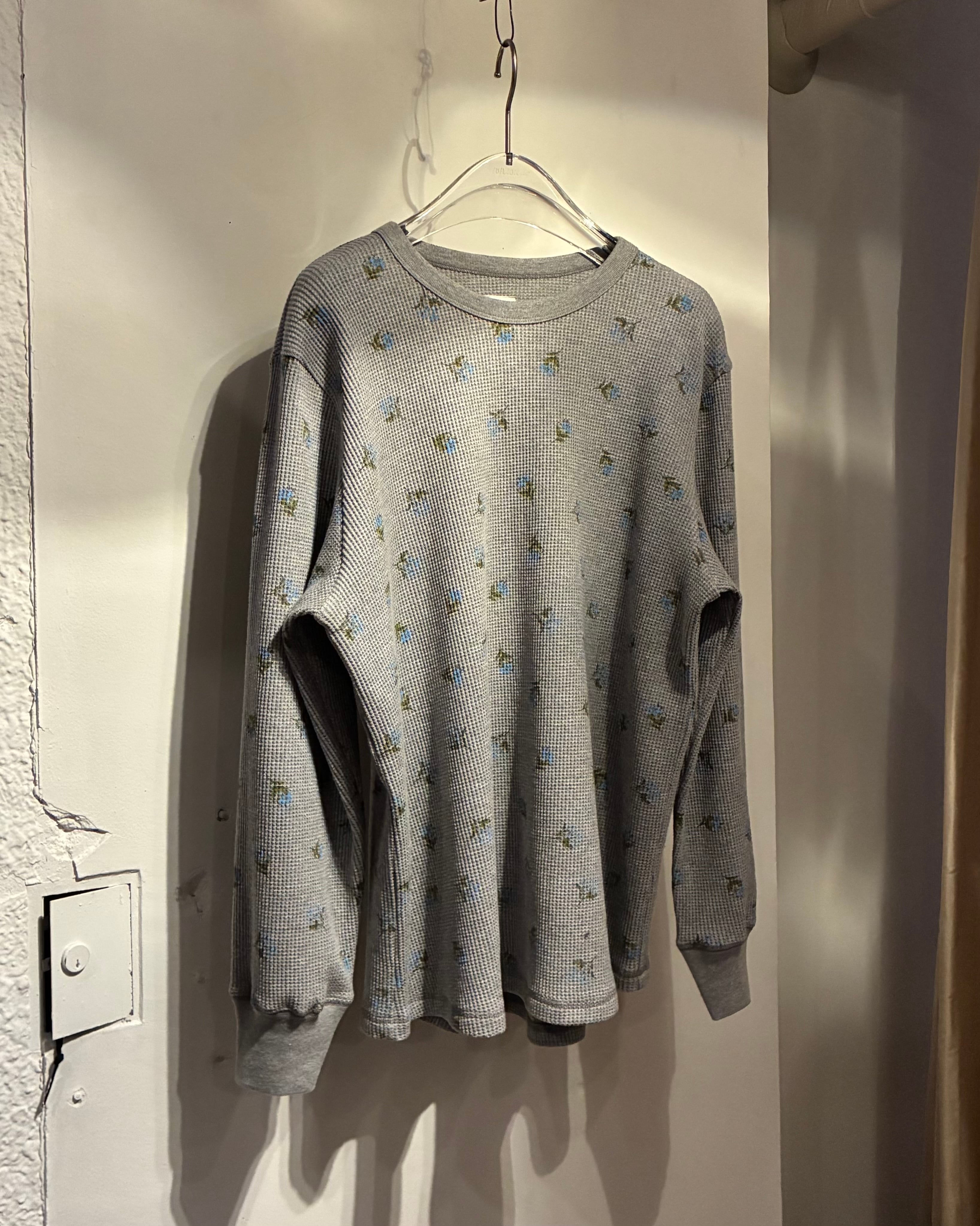 RL 【LILY PRINT THERMAL L/S GREY/TURQUOISE】