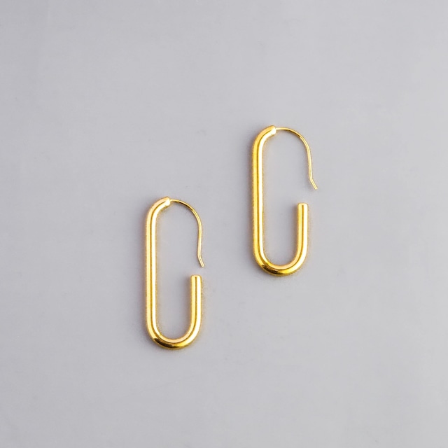 【3/11再入荷】316L rectangle hoop pierce #p53