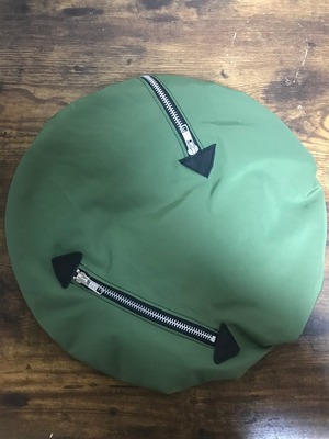 UNFINISHEDミリタリーチェック切り替えリバーシブルベレー帽