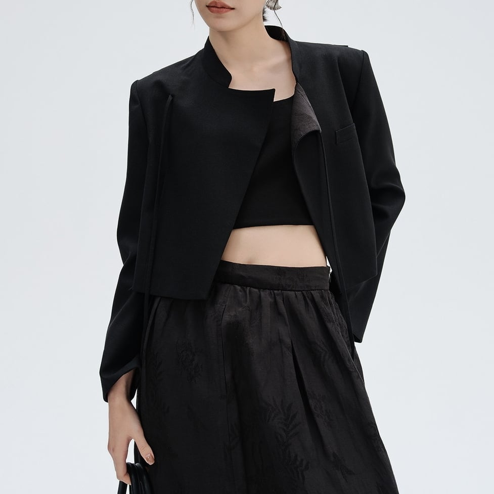 cropped slim jacket / l0866