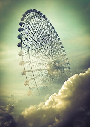 アートで空へのぼる！「Ferris wheel 観覧車」 カジュアルプリント