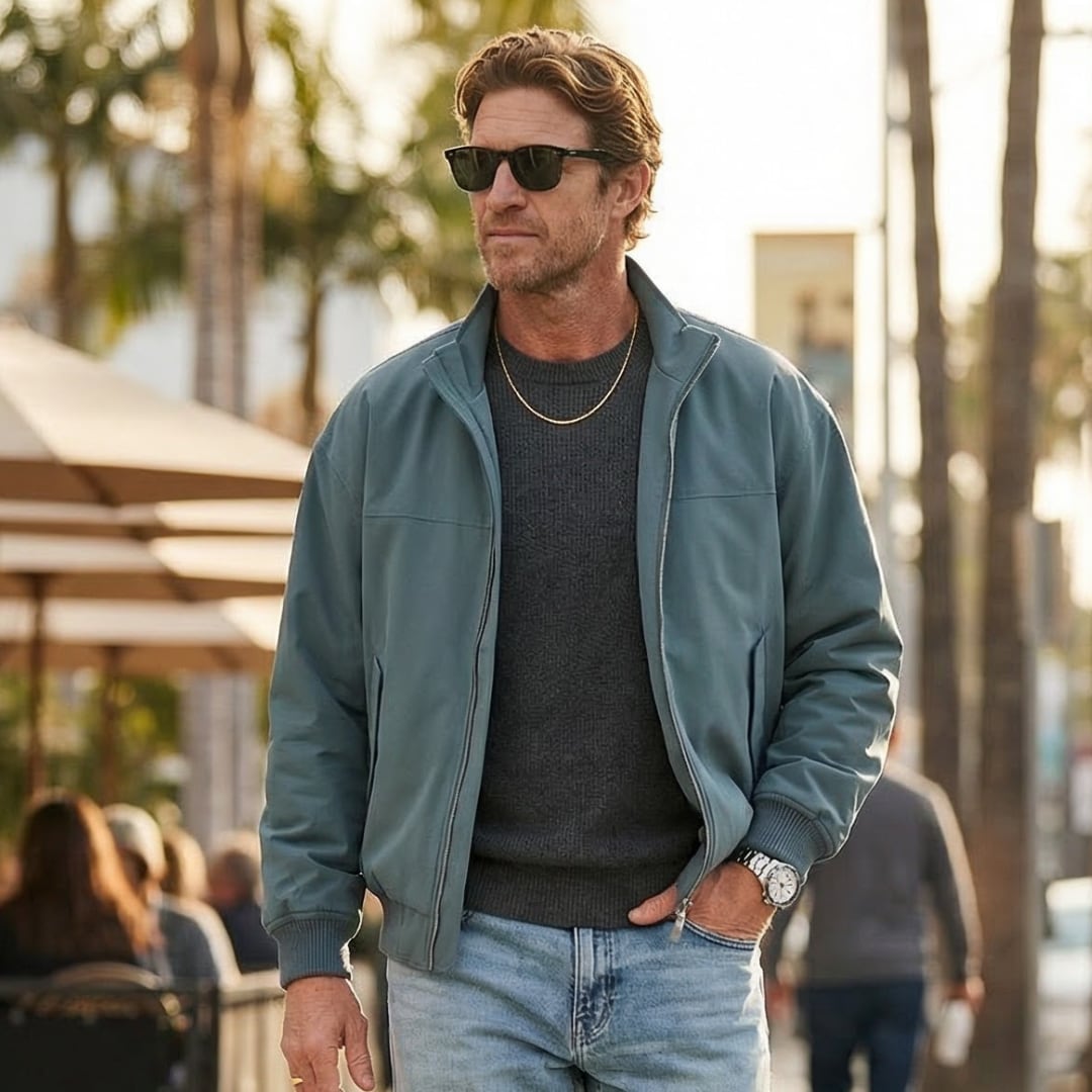 アメリカン PUスムースジップブルゾン S2069