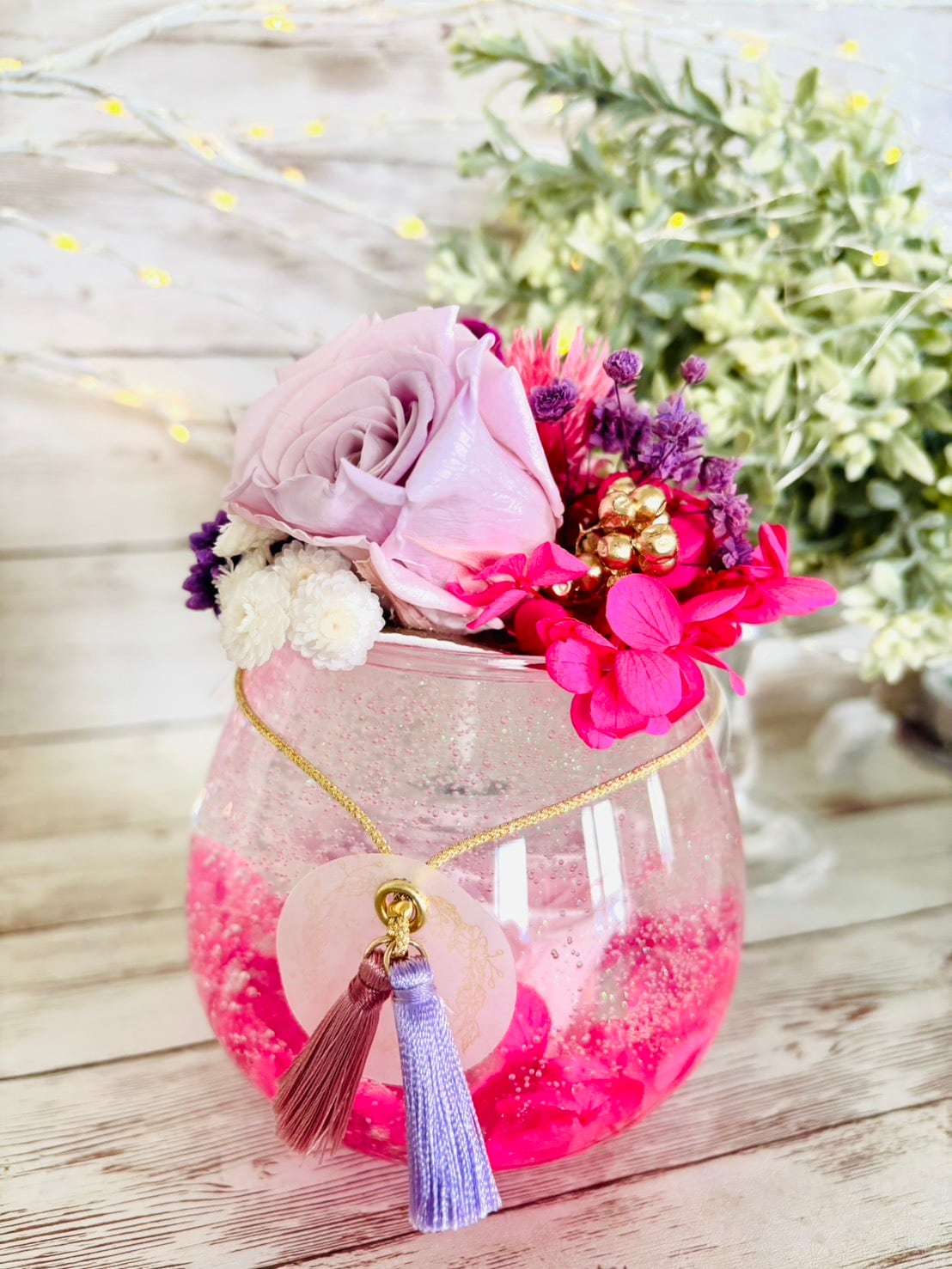 スウィンググラス ピンクパープル