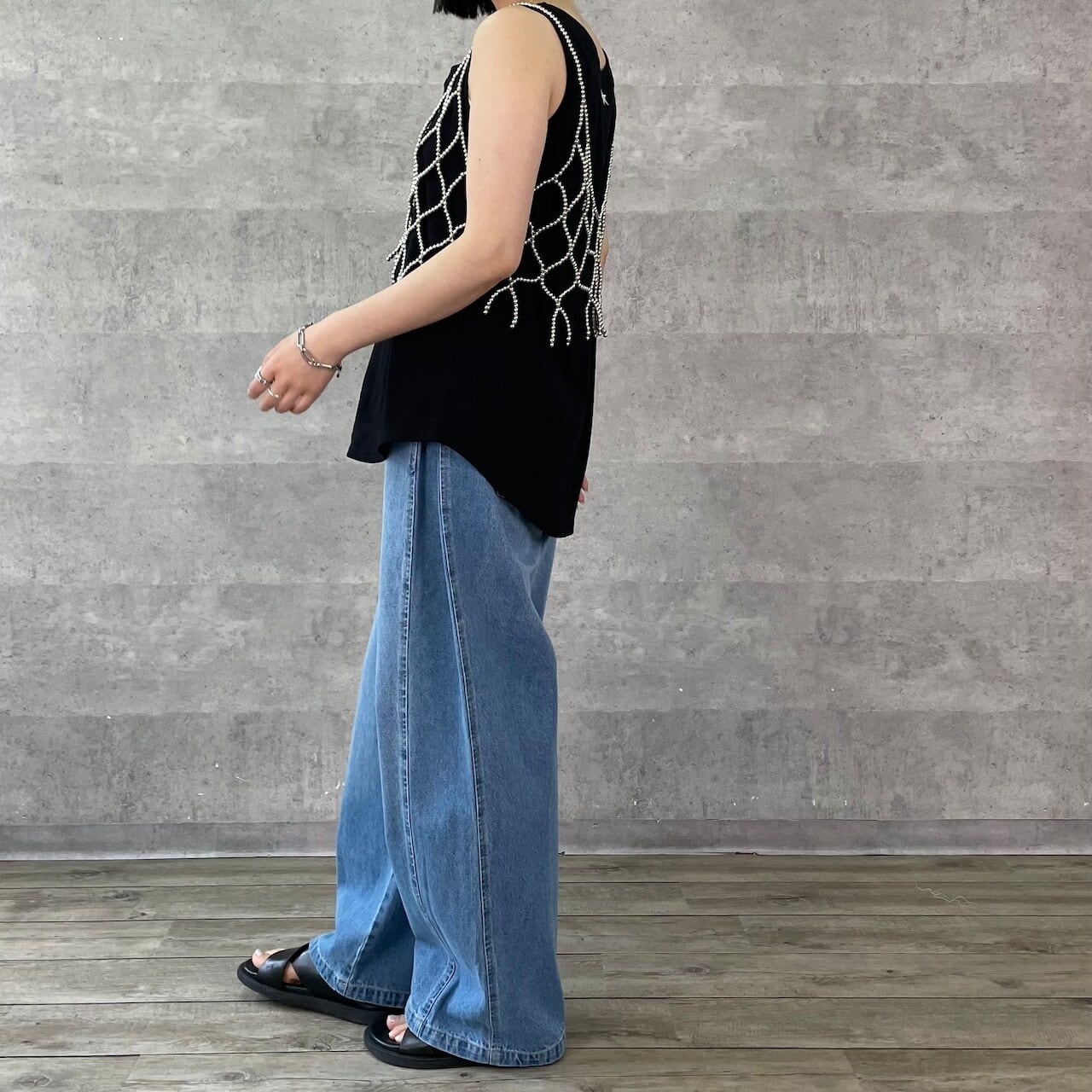 Anna Kerry】ガゼットデニムパンツ（NO.68251601） | Posie dress