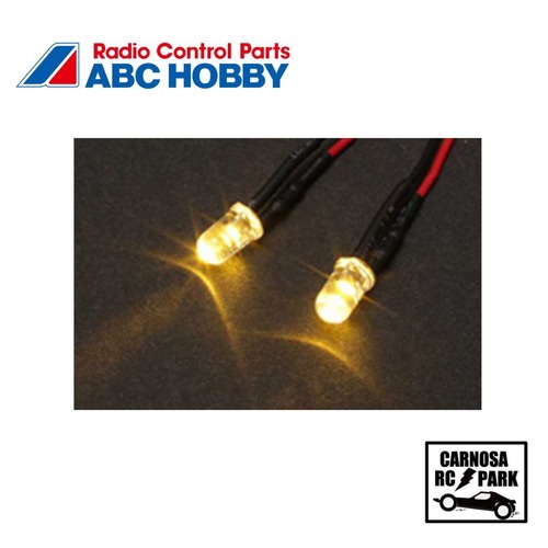 【ABC HOBBY エービーシーホビー】ABC LEDライト 黄色 (3mm×2個)［62686］