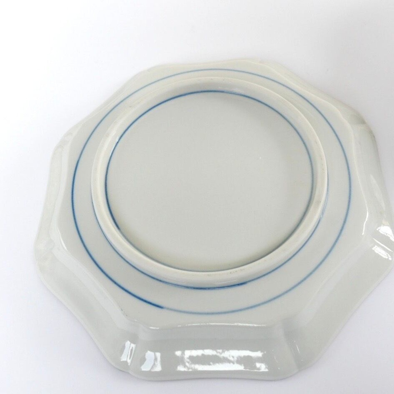 【九谷の白】（43019 / 30533）八角変形大皿/ Kutani White Octagon Plate L/ Showa Era・画像9
