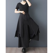 パイピング レイヤード ワイドパンツ  00205
