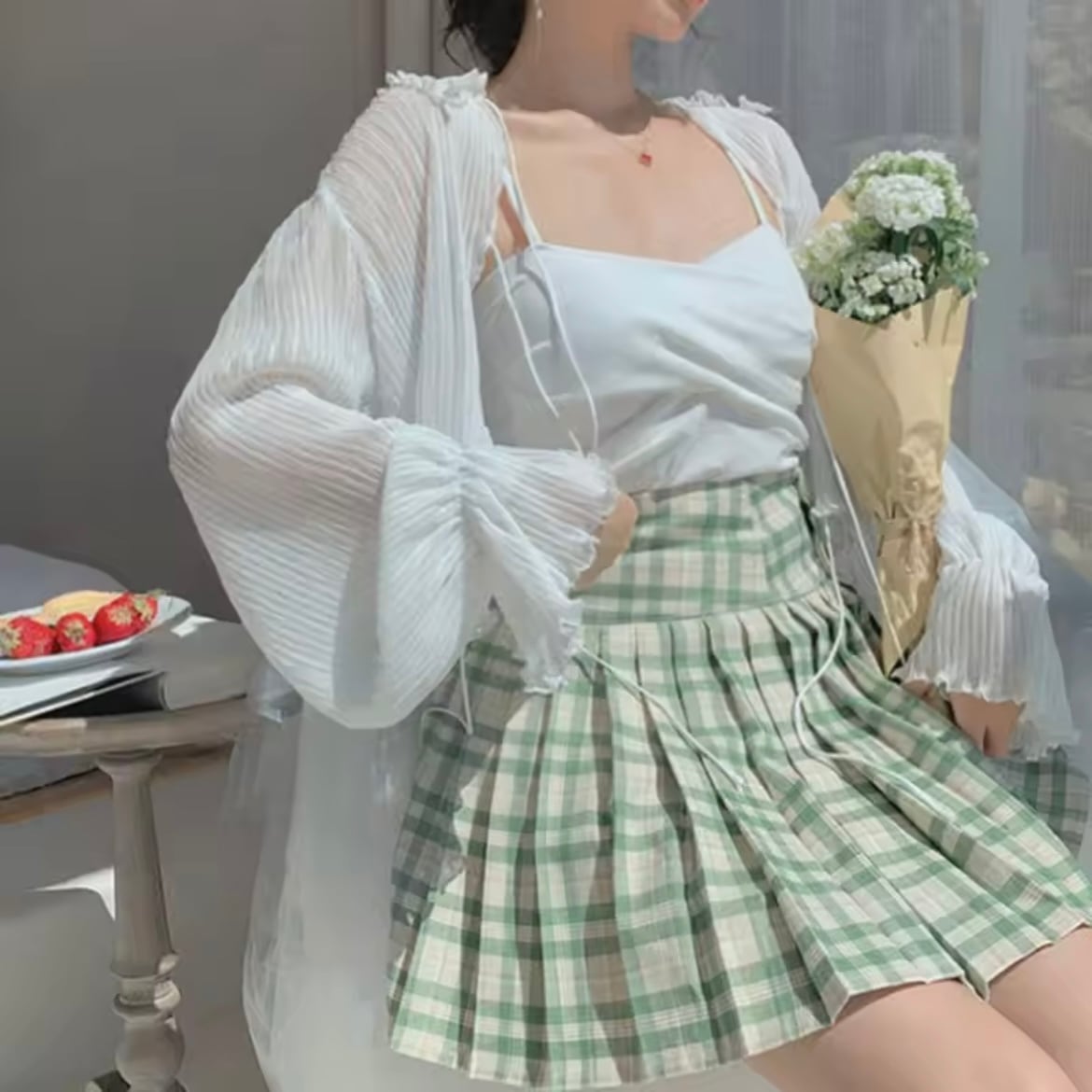 シフォンシアーカーディガン