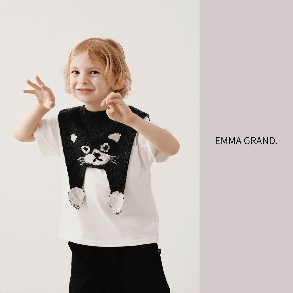 だらんと子猫のニットショルダーケープ E00591 | EMMA GRAND