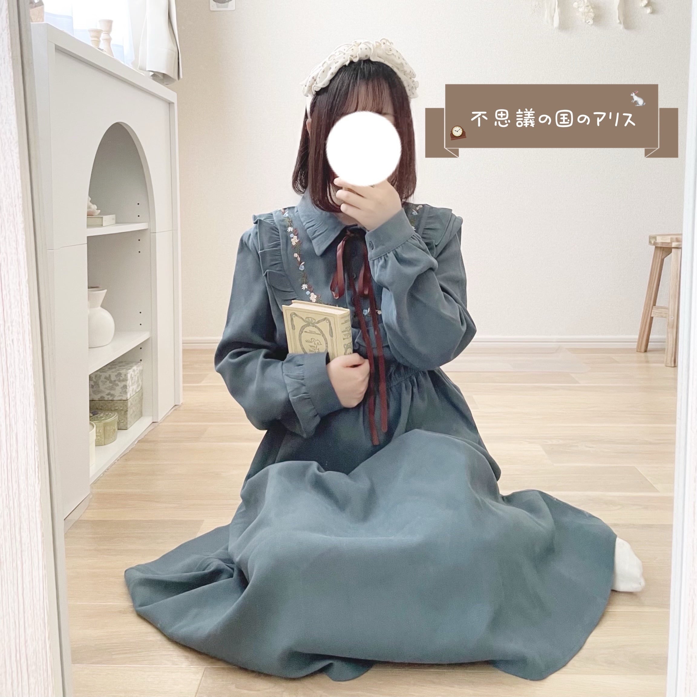 雪（＠yuu___py）様着用】レトロガーリー♡刺繍フリルボウタイリボン
