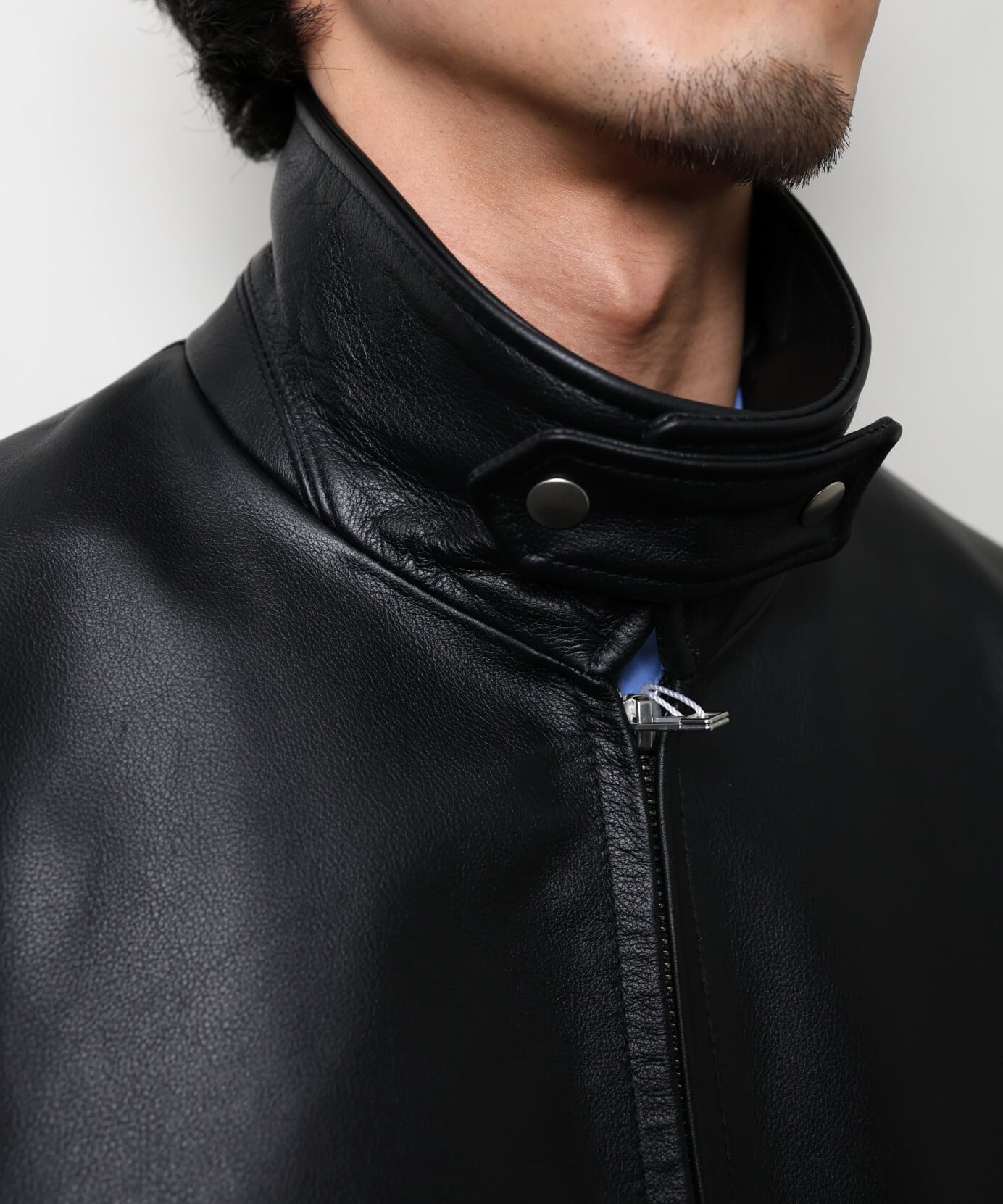 UNIVERSAL PRODUCTS. / 261-60405 LEATHER BLOUSON (BLACK
