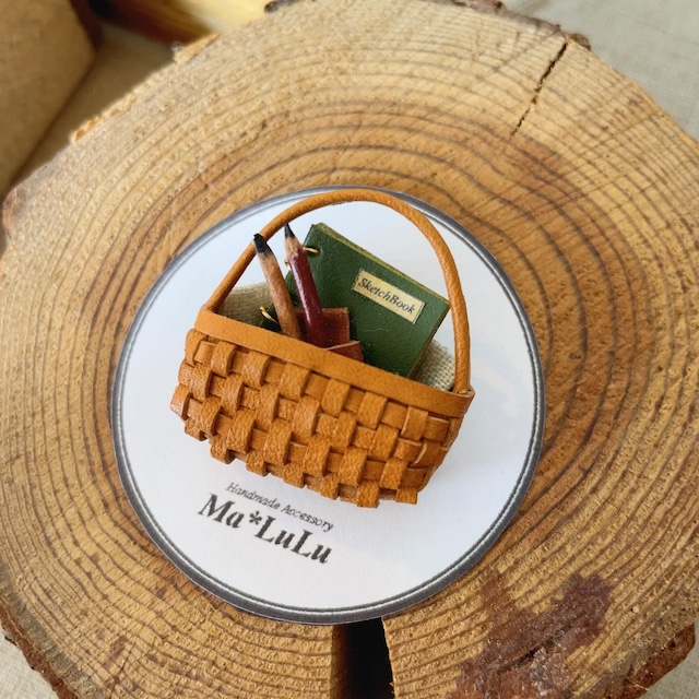 Ma*LuLu／小さなかごのブローチ／スケッチブック