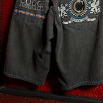 COOGI Hip Hop ブラックデニムショーツ 刺繍 膝下 クージー W32