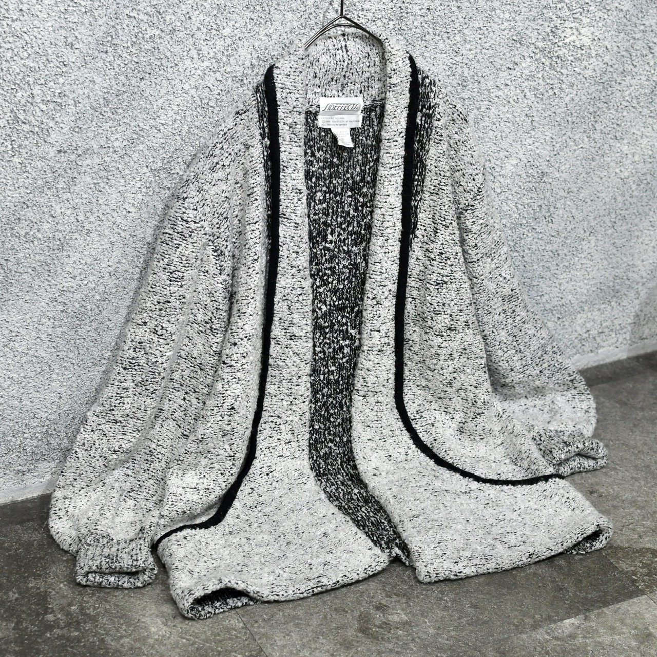 design pile knit cardigan