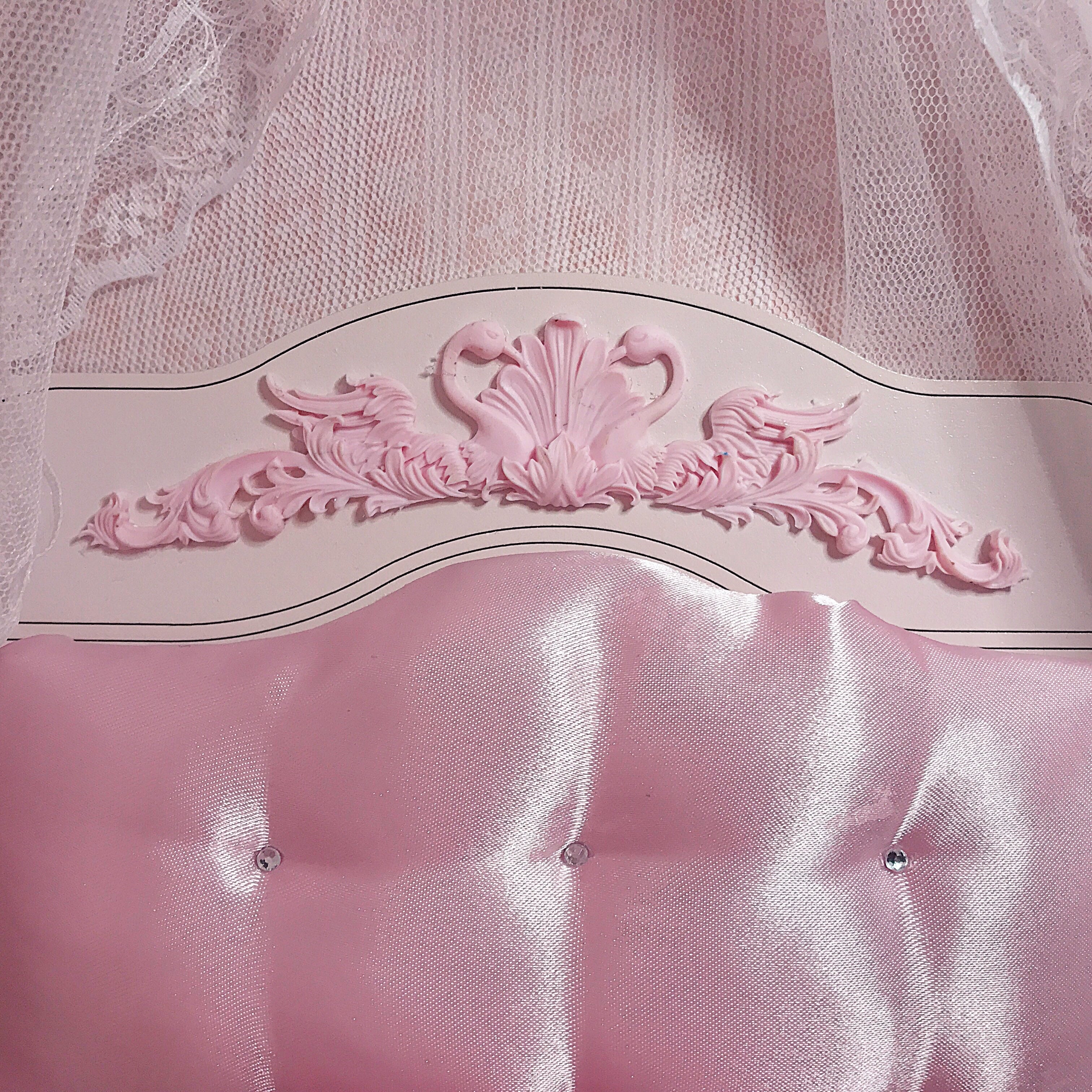 ベッド フレーム マット ブランケット 枕 セット 立体彫刻 ピンク プリンセス お姫様  ドールハウス ミニチュア ブライス ネオブライス  リカちゃん シルバニア アンティーク