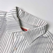 90s McGREGOR マクレガー ストライプ 半袖シャツ M/ホワイト×ブラック メンズ ビンテージ