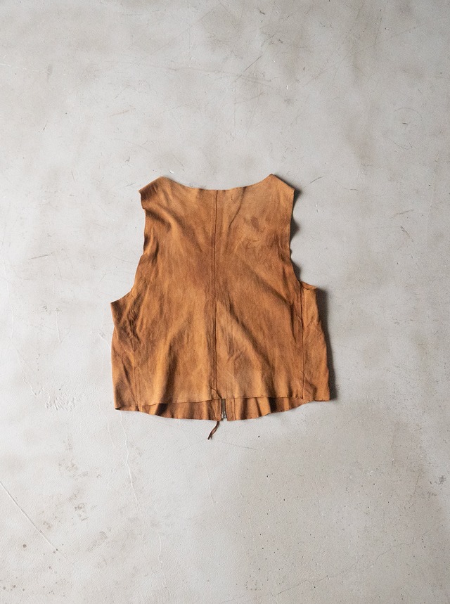 unknown used Suede zip vest