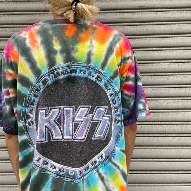 90s KISS タイダイバンドTシャツ ROCK AND ROLL OVER