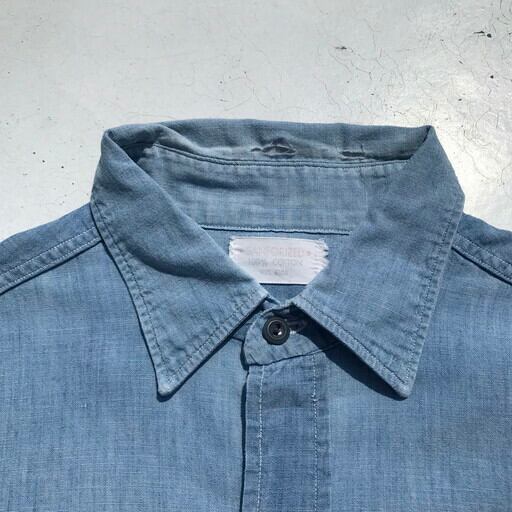 60's Sears SANFORIZED シャンブレーシャツ 半袖 ワークシャツ ライト