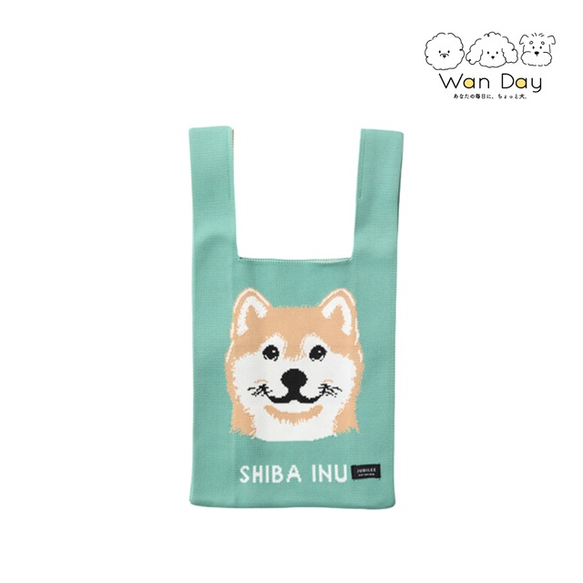 【柴犬】ニットトートバッグ