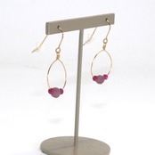 天然素材をポップに遊ぶ。ルビー ベリル サークル ピアスorイヤリング mm1005