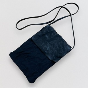 pas de calais cowhide leather×cotton pouch