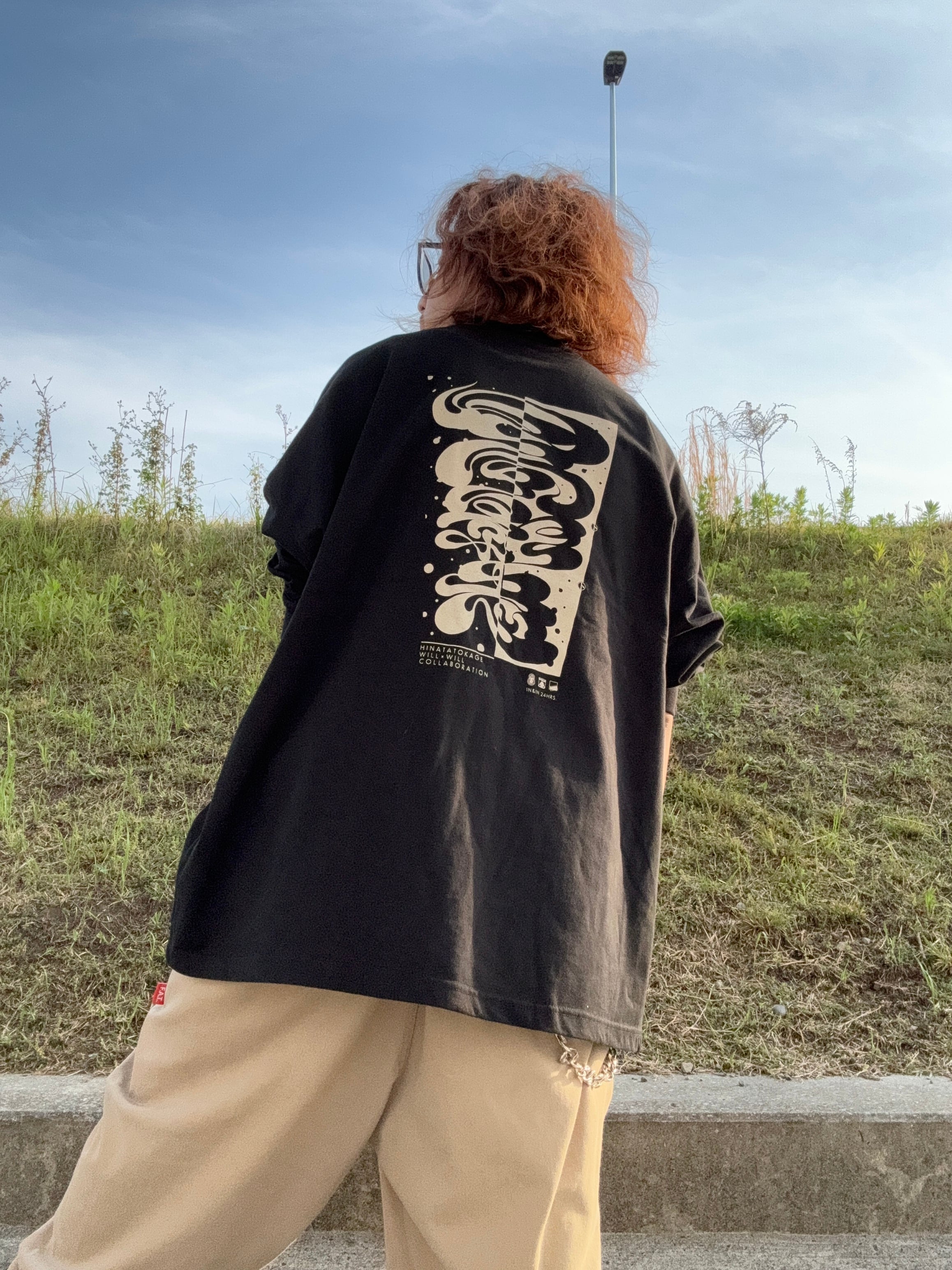 ヒナタトカゲ×WillxWillコラボ 日向ト影ト志 ロンT Black 】 | WillxWill