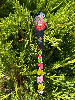 ペトリキフカ塗り　木製スプーン（ホメンコ作) 16cm