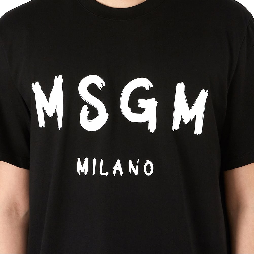 MSGM（エムエスジーエム）LOGO T-SHIRTS[2640MM97] ブラックTシャツ 