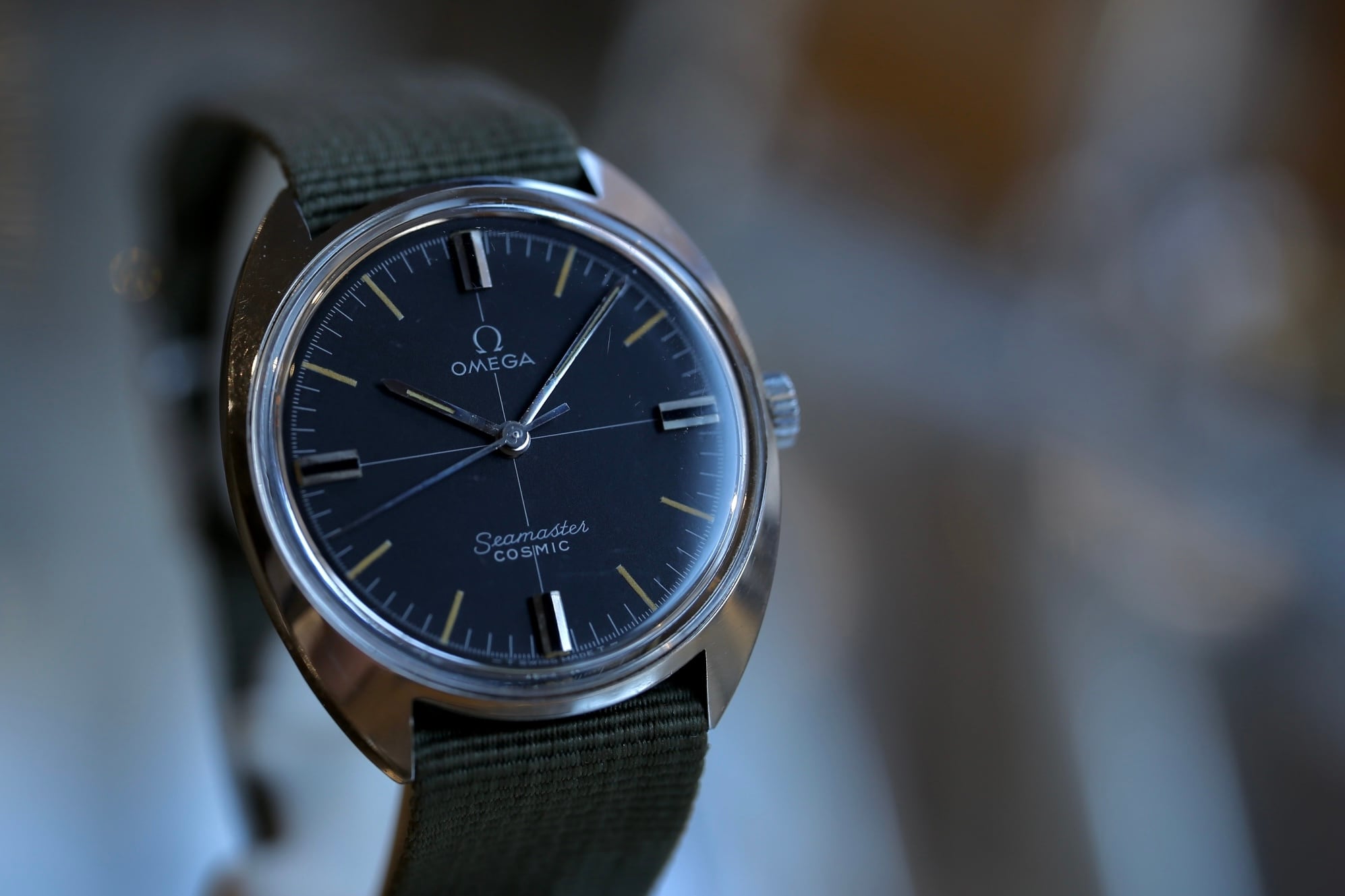 【OMEGA】1960’s オメガ シーマスターコスミック ミッドサイズ マットブラック ”Technical Black” /  vintagewatch / seamaster cosmic / Cal.601 | アンティーク・ビンテージ時計修理・販売  WhiteKings(ホワイトキングス) 