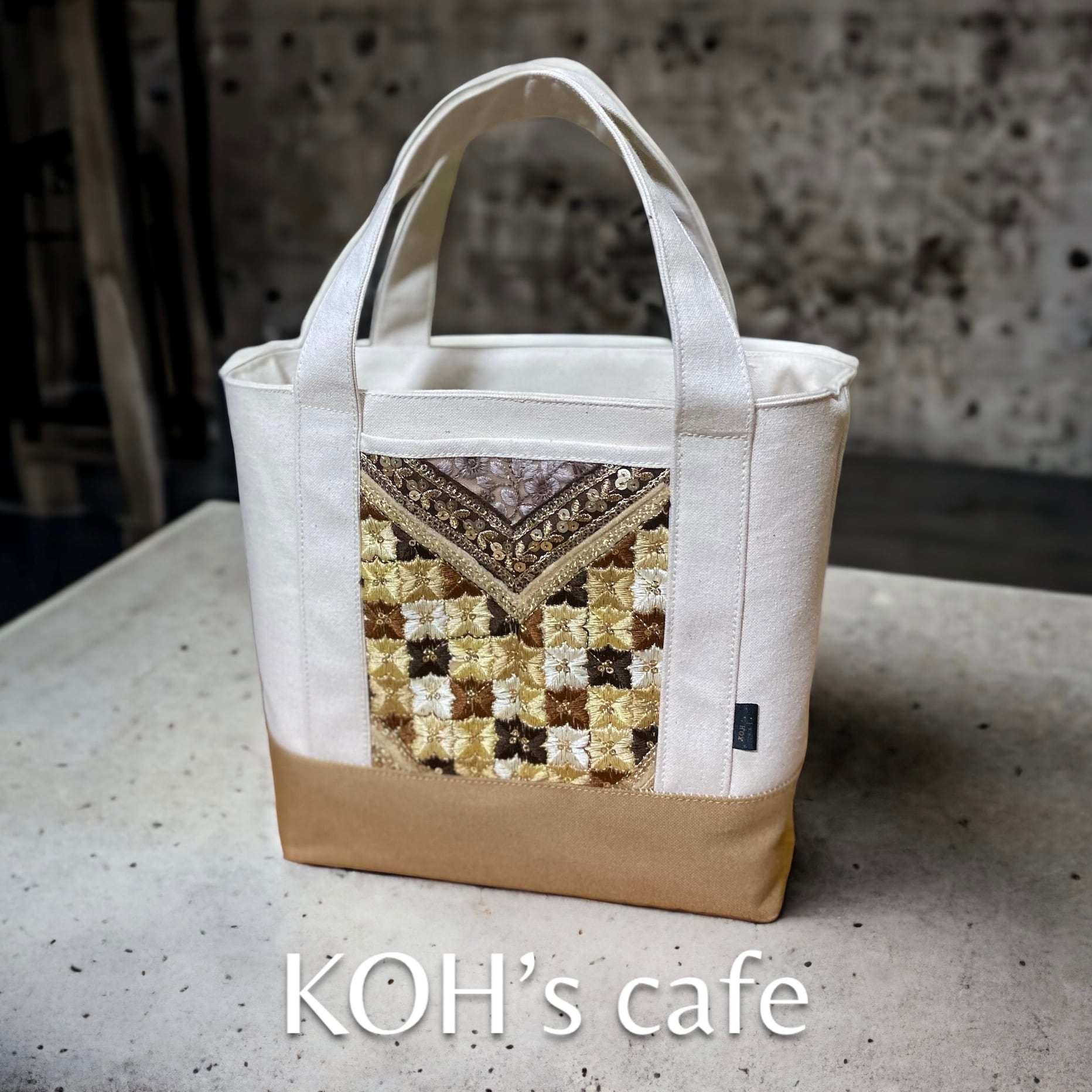 インド刺繍リボンのミニトートバッグ | KOH's cafe