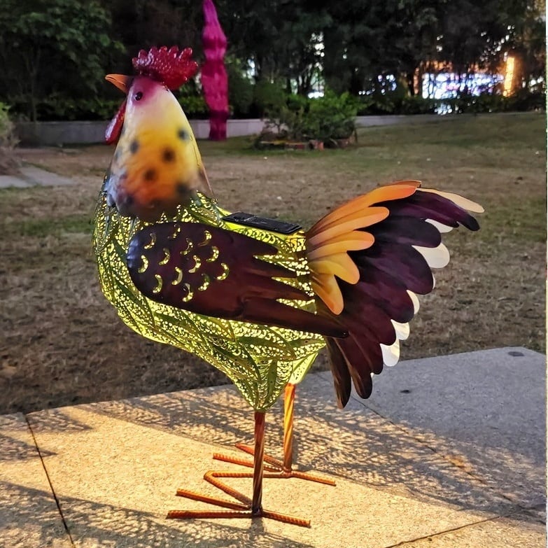 鶏 にわとり 鳥 バード ガーデンライト ソーラー ライト 自動 感光制御