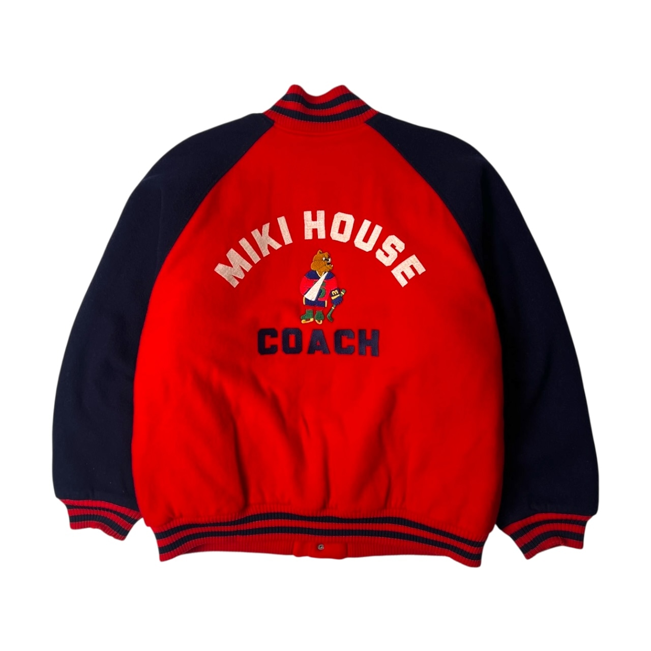 MIKI HOUSE MEN'S ミキハウス 袖革スタジャン L/レッド