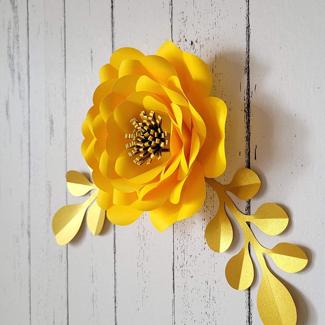 ジャイアントフラワー　ライトイエロー ジャイアントフラワー「イエロー＆ゴールド（大）」手作りキット