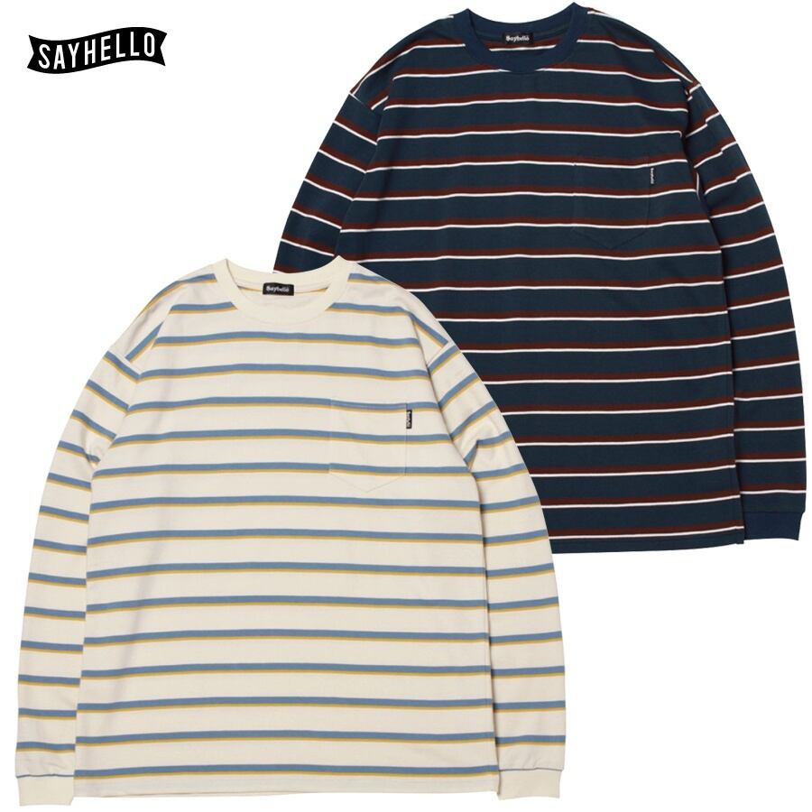 SAYHELLO : Border Long Top