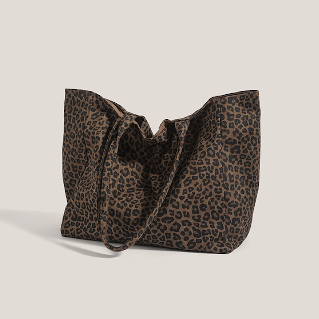leopard print reversible tote bag　レオパードリバーシブルトートバッグ　J1451