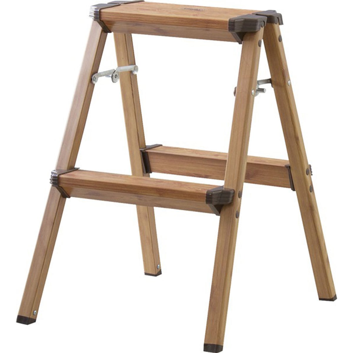 スツール PC-402 2段 折りたたみ 踏台 脚立 踏み台 ステップ イス 椅子 step おしゃれ 木目 軽量 アルミ 耐荷重100kg