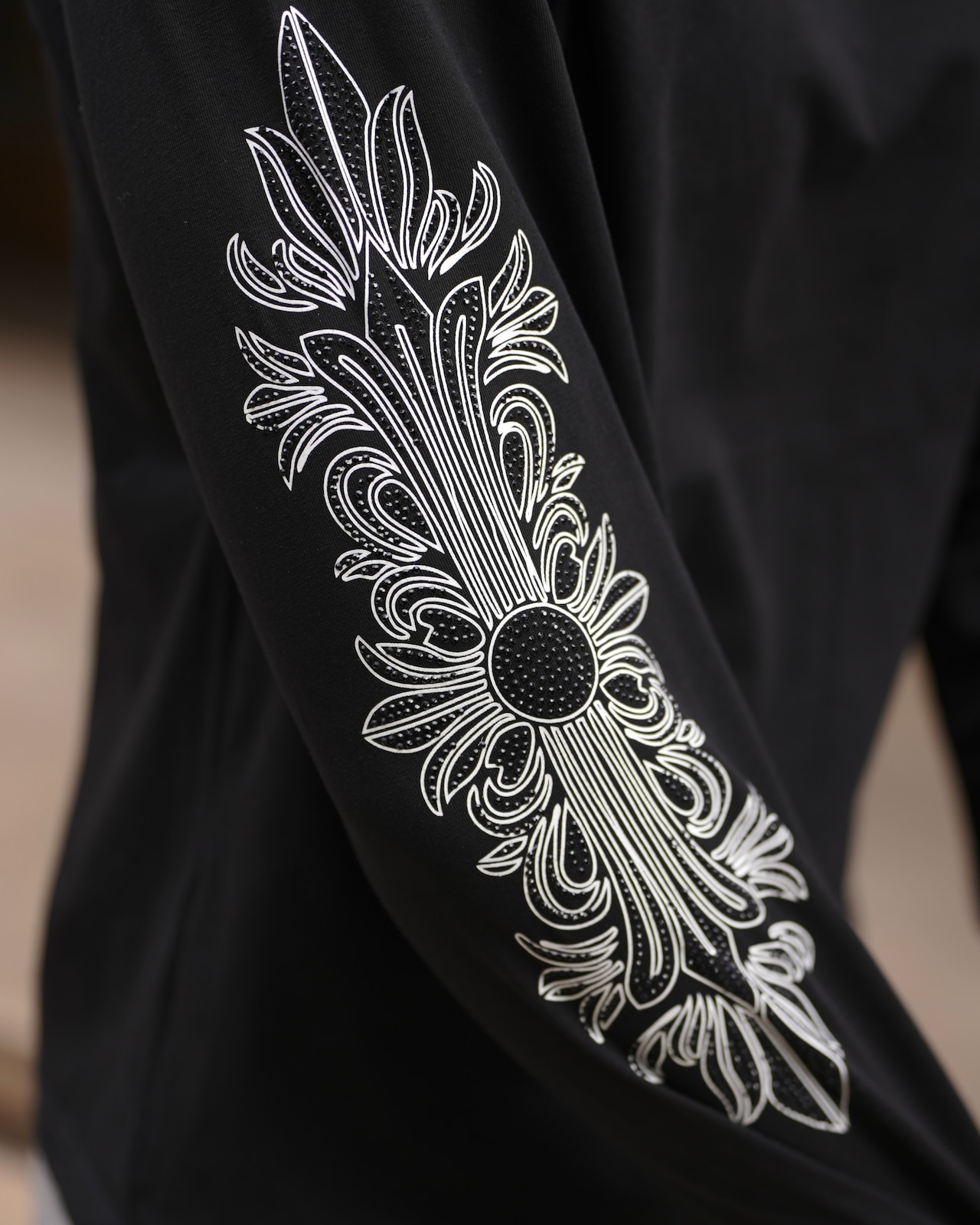 RHINE STONE SHIRTS BLACK【BB25034】