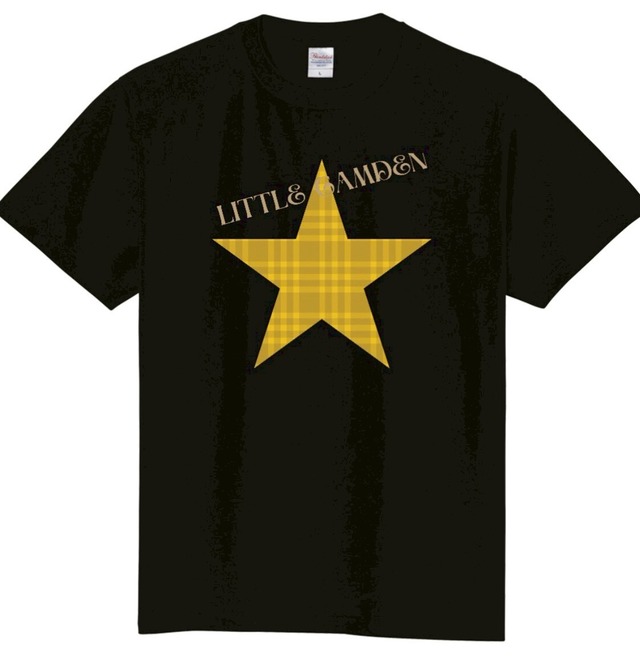 チェックスターTシャツ ブラックイエロー