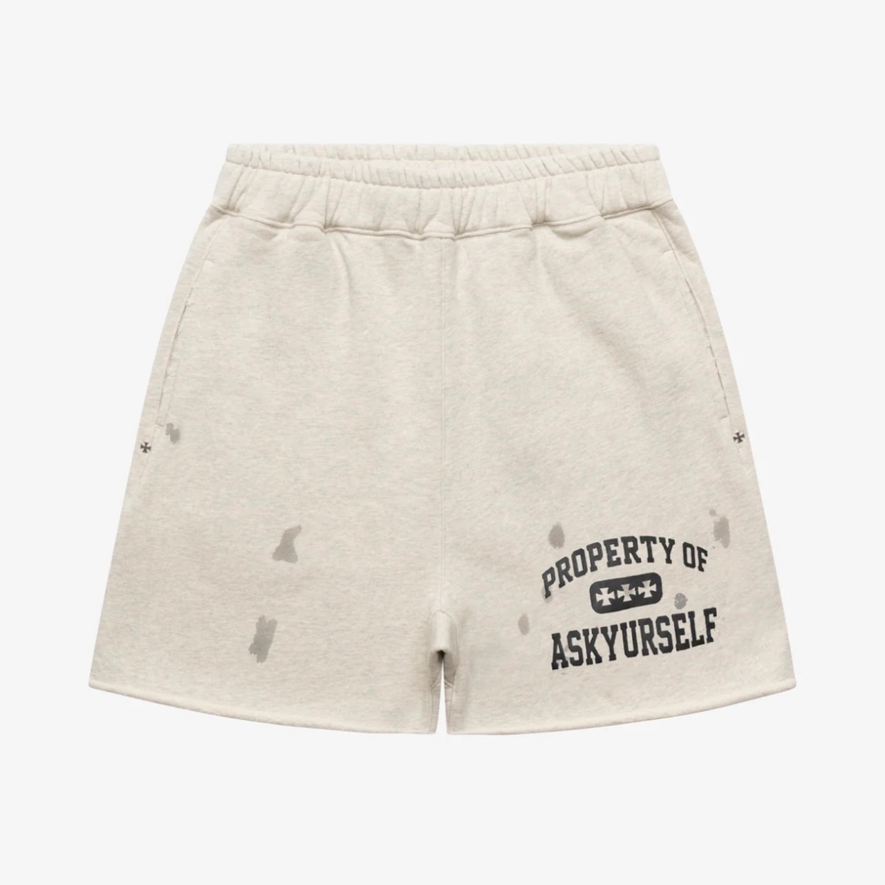 ASKYURSELF / property fleece shorts grey