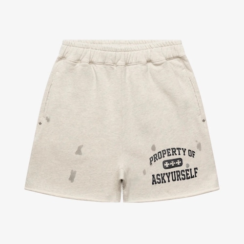 ASKYURSELF / property fleece shorts grey